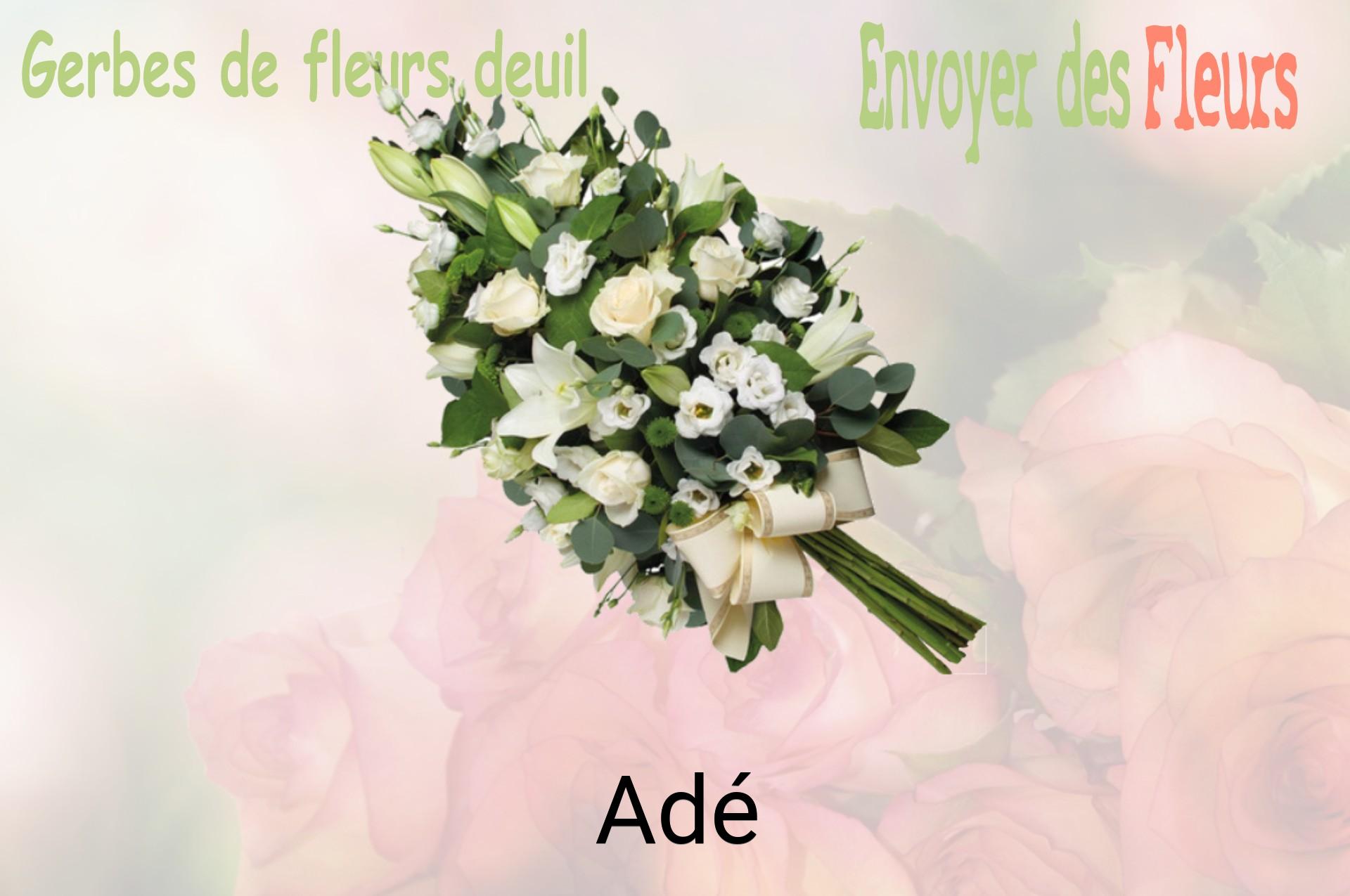 Gerbe de fleurs de deuil livrée à Adé